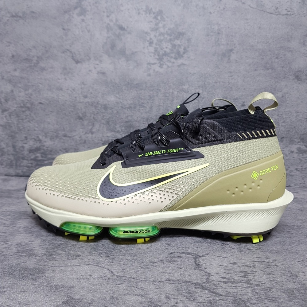 NIKE Infinity Tour Next% 2 GTX Gore Tex Golf Shoes Mens 7.5 Olive Green